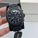 Buy Shop Emporio Armani Sportivo Chronograph Black Dial Black Silicone Strap Watch For Men - AR6092 USA Online
