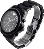 Buy Shop Emporio Armani Sportivo Chronograph Black Dial Black Silicone Strap Watch For Men - AR6092 USA Online
