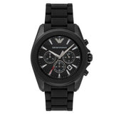 Buy Shop Emporio Armani Sportivo Chronograph Black Dial Black Silicone Strap Watch For Men - AR6092 USA Online