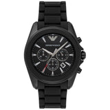 Buy Shop Emporio Armani Sportivo Chronograph Black Dial Black Silicone Strap Watch For Men - AR6092 USA Online