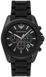 Buy Shop Emporio Armani Sportivo Chronograph Black Dial Black Silicone Strap Watch For Men - AR6092 USA Online