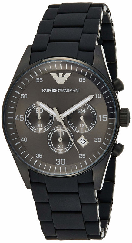 Buy Shop Emporio Armani Sportivo Chronograph Black Dial Black Stainless Steel Watch For Men - AR5889 USA Online