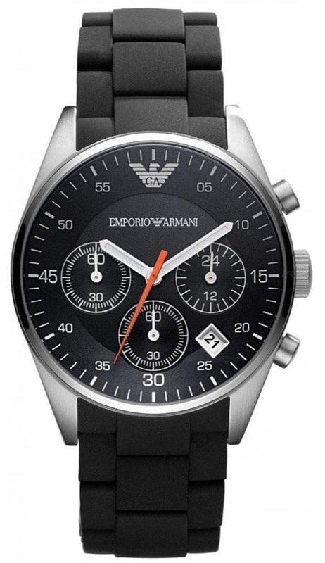 Buy Shop Emporio Armani Sportivo Chronograph Black Dial Black Strap Watch For Men - AR5858 USA Online
