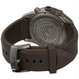 Buy Shop Emporio Armani Sportivo Chronograph Black Dial Brown Silicone Strap Watch for Men - AR9501 USA Online