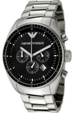 Buy Shop Emporio Armani Sportivo Chronograph Black Dial Silver Stainless Steel Watch For Men - AR0585 USA Online