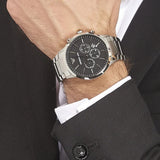 Buy Shop Emporio Armani Sportivo Chronograph Black Dial Silver Steel Strap Watch For Men - AR2460 USA Online