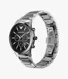 Buy Shop Emporio Armani Sportivo Chronograph Black Dial Silver Steel Strap Watch For Men - AR2460 USA Online
