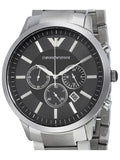 Buy Shop Emporio Armani Sportivo Chronograph Black Dial Silver Steel Strap Watch For Men - AR2460 USA Online