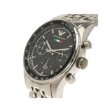 Buy Shop Emporio Armani Sportivo Chronograph Black Dial Silver Steel Strap Watch For Men - AR5984 USA Online