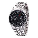 Buy Shop Emporio Armani Sportivo Chronograph Black Dial Silver Steel Strap Watch For Men - AR5984 USA Online