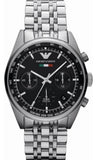 Buy Shop Emporio Armani Sportivo Chronograph Black Dial Silver Steel Strap Watch For Men - AR5984 USA Online