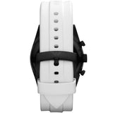 Buy Shop Emporio Armani Sportivo Chronograph Black Dial White Rubber Strap Watch For Men - AR6112 USA Online