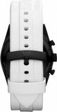Buy Shop Emporio Armani Sportivo Chronograph Black Dial White Rubber Strap Watch For Men - AR6112 USA Online