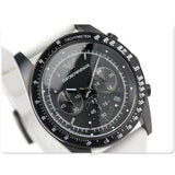 Buy Shop Emporio Armani Sportivo Chronograph Black Dial White Rubber Strap Watch For Men - AR6112 USA Online