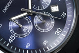 Buy Shop Emporio Armani Sportivo Chronograph Blue Dial Black Strap Watch For Men - AR5921 USA Online