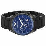 Buy Shop Emporio Armani Sportivo Chronograph Blue Dial Black Strap Watch For Men - AR5921 USA Online