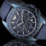 Buy Shop Emporio Armani Sportivo Chronograph Blue Dial Blue Nylon Strap Watch for Men - AR6132 USA Online