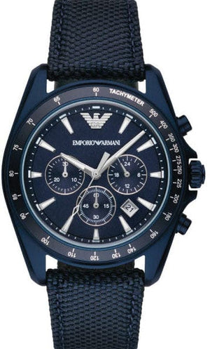 Buy Shop Emporio Armani Sportivo Chronograph Blue Dial Blue Nylon Strap Watch for Men - AR6132 USA Online