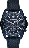 Buy Shop Emporio Armani Sportivo Chronograph Blue Dial Blue Nylon Strap Watch for Men - AR6132 USA Online