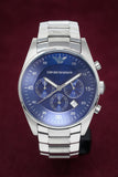 Buy Shop Emporio Armani Sportivo Chronograph Blue Dial Silver Steel Strap Watch For Men - AR5860 USA Online