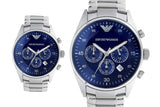 Buy Shop Emporio Armani Sportivo Chronograph Blue Dial Silver Steel Strap Watch For Men - AR5860 USA Online