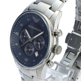 Buy Shop Emporio Armani Sportivo Chronograph Blue Dial Silver Steel Strap Watch For Men - AR5860 USA Online