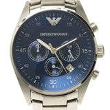 Buy Shop Emporio Armani Sportivo Chronograph Blue Dial Silver Steel Strap Watch For Men - AR5860 USA Online