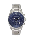 Buy Shop Emporio Armani Sportivo Chronograph Blue Dial Silver Steel Strap Watch For Men - AR5860 USA Online