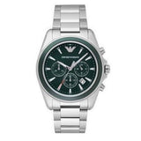 Buy Shop Emporio Armani Sportivo Chronograph Blue Dial Silver Steel Strap Watch For Men - AR6090 USA Online