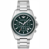 Buy Shop Emporio Armani Sportivo Chronograph Blue Dial Silver Steel Strap Watch For Men - AR6090 USA Online