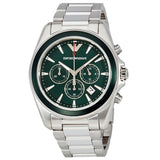 Buy Shop Emporio Armani Sportivo Chronograph Blue Dial Silver Steel Strap Watch For Men - AR6090 USA Online
