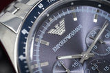 Buy Shop Emporio Armani Sportivo Chronograph Blue Stainless Steel Watch For Men - AR6072 USA Online