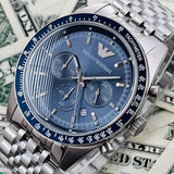 Buy Shop Emporio Armani Sportivo Chronograph Blue Stainless Steel Watch For Men - AR6072 USA Online