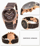 Buy Shop Emporio Armani Sportivo Chronograph Brown Dial Brown Silicone Strap Watch For Men - AR5891 USA Online