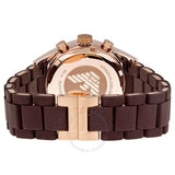 Buy Shop Emporio Armani Sportivo Chronograph Brown Dial Brown Silicone Strap Watch For Men - AR5891 USA Online