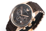 Buy Shop Emporio Armani Sportivo Chronograph Brown Dial Brown Silicone Strap Watch For Men - AR5891 USA Online