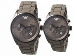 Buy Shop Emporio Armani Sportivo Chronograph Brown Dial Brown Steel Strap Watch For Men - AR5950 USA Online