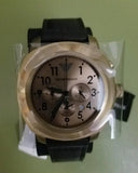 Buy Shop Emporio Armani Sportivo Chronograph Gold Dial Brown Leather Strap Watch for Men - AR6062 USA Online