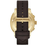 Buy Shop Emporio Armani Sportivo Chronograph Gold Dial Brown Leather Strap Watch for Men - AR6062 USA Online
