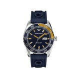 Buy Shop Emporio Armani Sportivo Chronograph Quartz Blue Dial Blue Rubber Strap Watch For Men - AR6045 USA Online