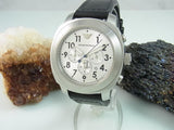 Buy Shop Emporio Armani Sportivo Chronograph Silver Dial Black Leather Strap Watch For Men - AR6054 USA Online