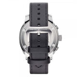 Buy Shop Emporio Armani Sportivo Chronograph Silver Dial Black Leather Strap Watch For Men - AR6054 USA Online