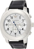 Buy Shop Emporio Armani Sportivo Chronograph Silver Dial Black Leather Strap Watch For Men - AR6054 USA Online