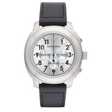 Buy Shop Emporio Armani Sportivo Chronograph Silver Dial Black Leather Strap Watch For Men - AR6054 USA Online