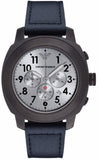 Buy Shop Emporio Armani Sportivo Chronograph Silver Dial Blue Leather Strap Watch for Men - AR6086 USA Online