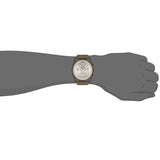 Buy Shop Emporio Armani Sportivo Chronograph Silver Dial Brown Leather Strap Watch For Men - AR6076 USA Online