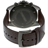 Buy Shop Emporio Armani Sportivo Chronograph Silver Dial Brown Leather Strap Watch For Men - AR6076 USA Online