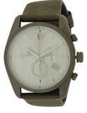 Buy Shop Emporio Armani Sportivo Chronograph Silver Dial Brown Leather Strap Watch For Men - AR6076 USA Online