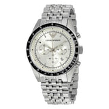 Emporio Armani Sportivo Chronograph Silver Dial Silver Steel Strap Watch For Men - AR6073