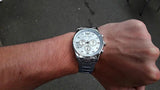 Buy Shop Emporio Armani Sportivo Chronograph Silver Dial Silver Steel Strap Watch For Men - AR5963 USA Online